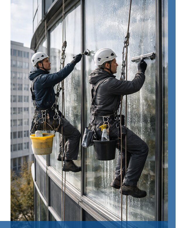 Мойка панорамных окон в Алапаевске от 375 р. заказать у ВЫСОТНИК-Лпв