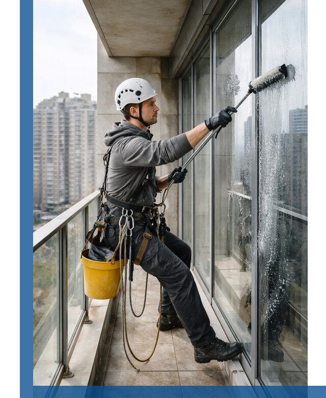 Профессиональная мойка балконного остекления в Алапаевске