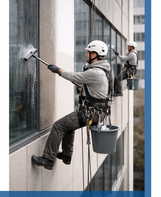 Мойка фасадов зданий в Алапаевске под ключ от 375 р. | ВЫСОТНИК-Лпв