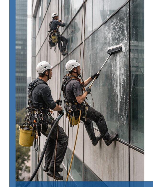 Профессиональная высотная мойка фасадов зданий в Алапаевске