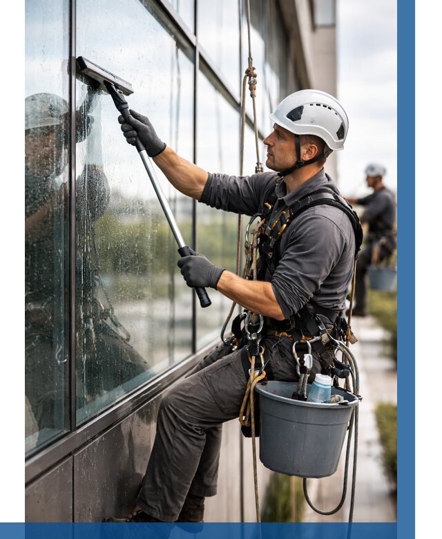 Мойка стеклянных фасадов в Алапаевске от 214 р. | ВЫСОТНИК-Лпв