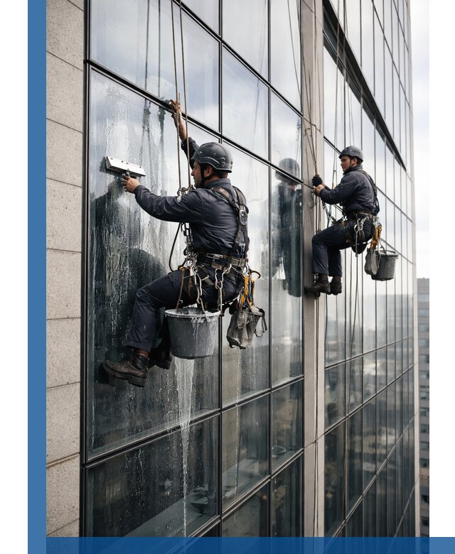 Профессиональная мойка стеклянных фасадов зданий в Алапаевске