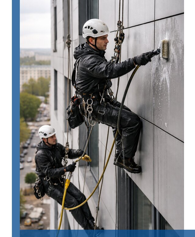 Профессиональная мойка фасада из композита в Алапаевске