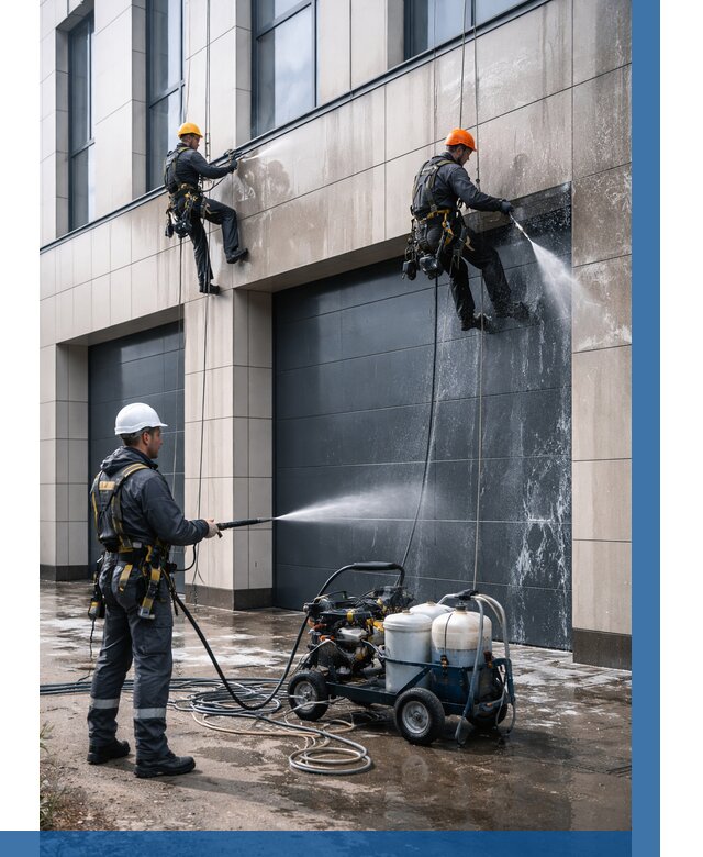 Послестроительная мойка фасада в Алапаевске от 321 р. | ВЫСОТНИК-Лпв