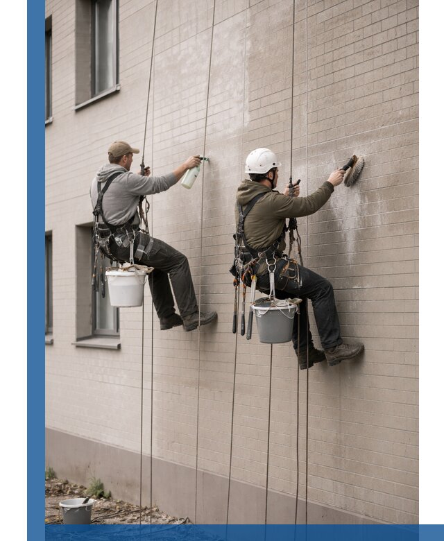 Удаление высолов с фасада зданий в Алапаевске без повреждений и следов