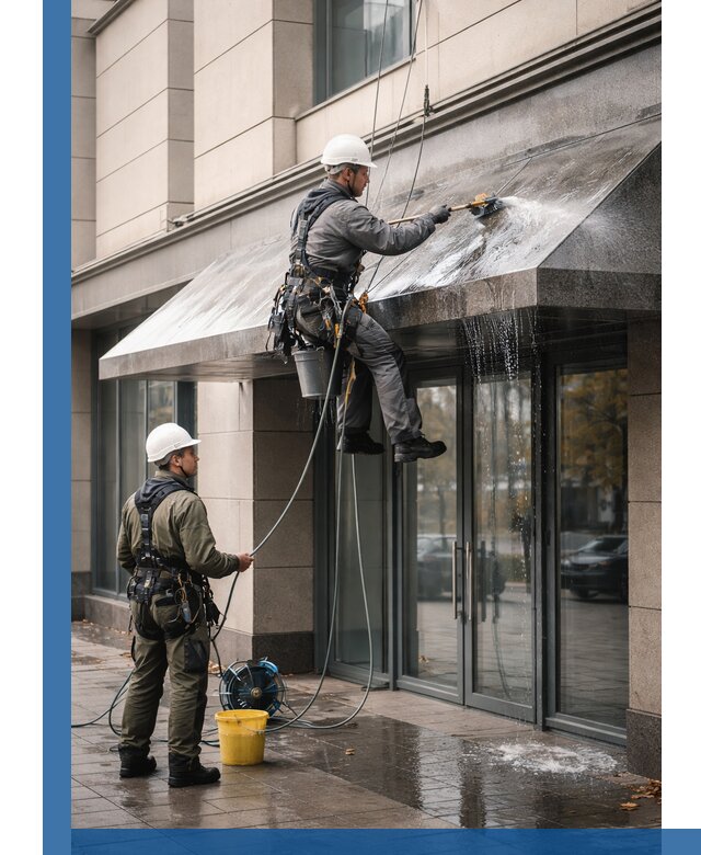 Профессиональная мойка козырьков и навесов в Алапаевске