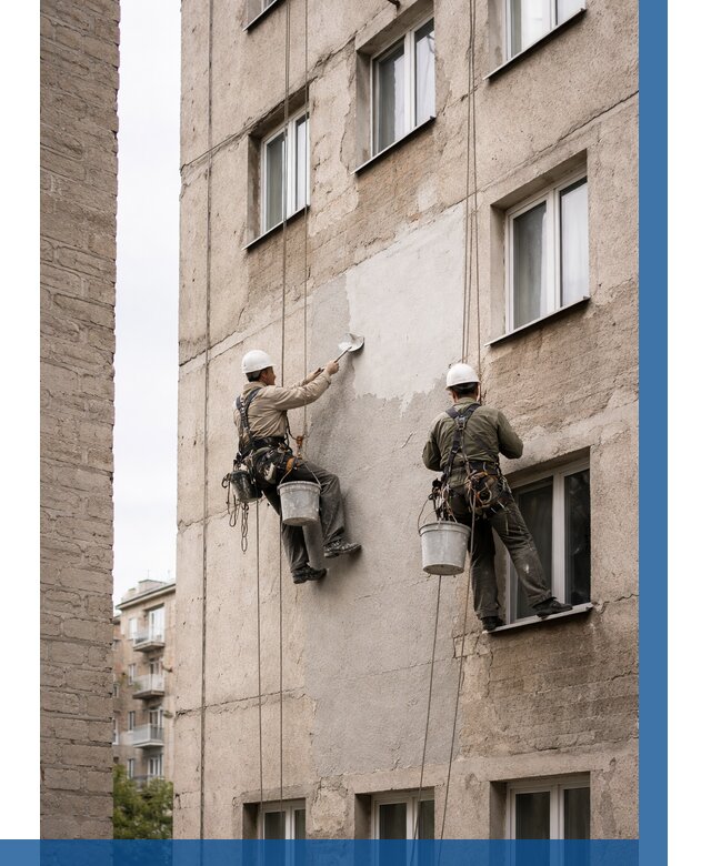 Косметический ремонт фасада в Алапаевске от 1178 р. | ВЫСОТНИК-Лпв