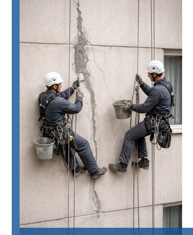 Заделка трещин на фасаде в Алапаевске с гарантийным ремонтом