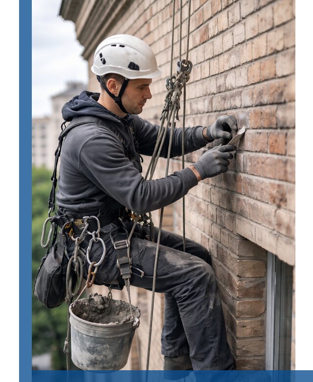 Качественный ремонт кирпичной кладки фасада в Алапаевске с гарантией