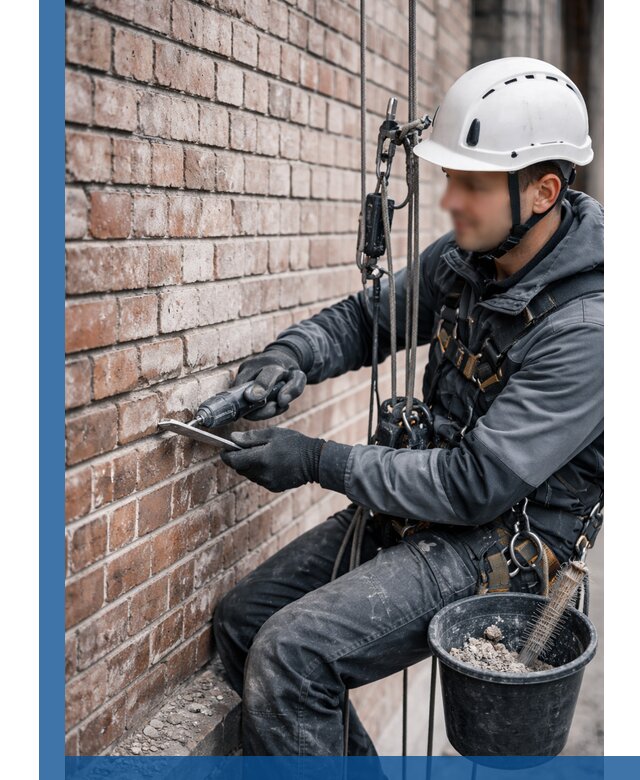 Расшивка кирпичных швов фасадов и стен, ремонт в Алапаевске