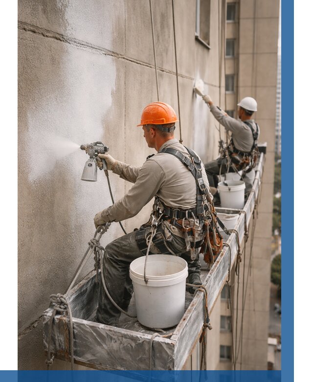 Грунтовка фасада на высоте в Алапаевске от 128 р. | ВЫСОТНИК-Лпв