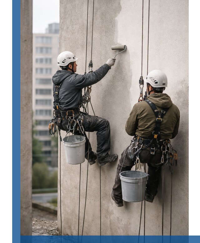 Покраска фасадов высотными альпинистами в Алапаевске с гарантией