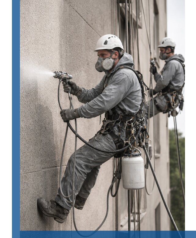 Безвоздушная покраска фасадов зданий в Алапаевске профессионально