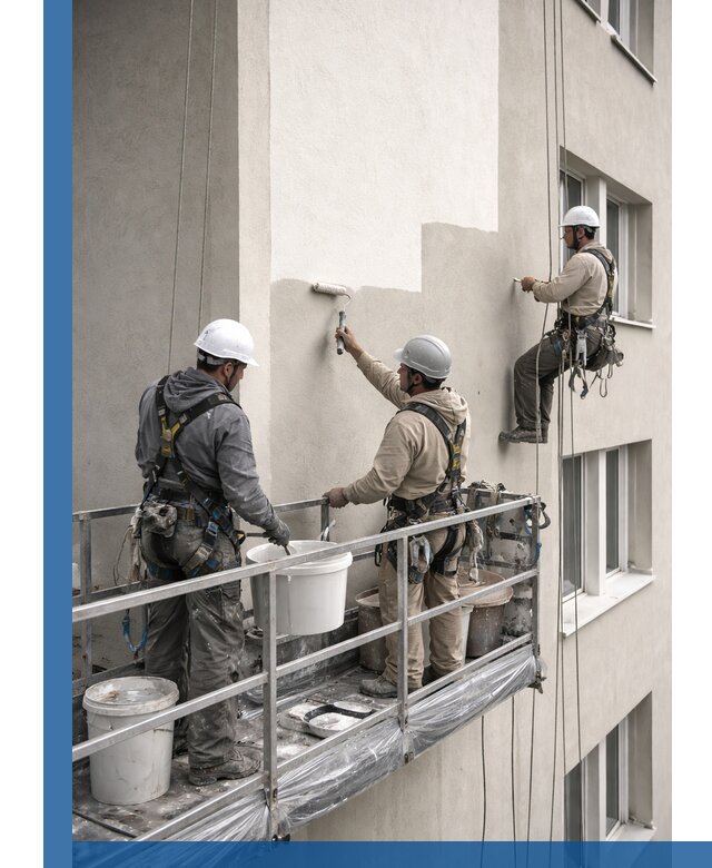 Покраска оштукатуренного фасада в Алапаевске под ключ с гарантией