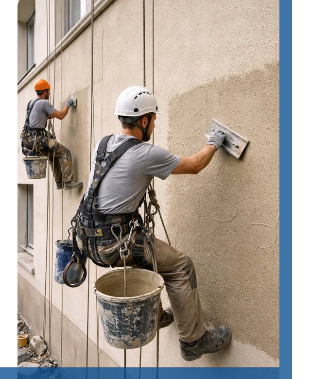 Декоративная штукатурка фасада в Алапаевске от 1285 р. | ВЫСОТНИК-Лпв