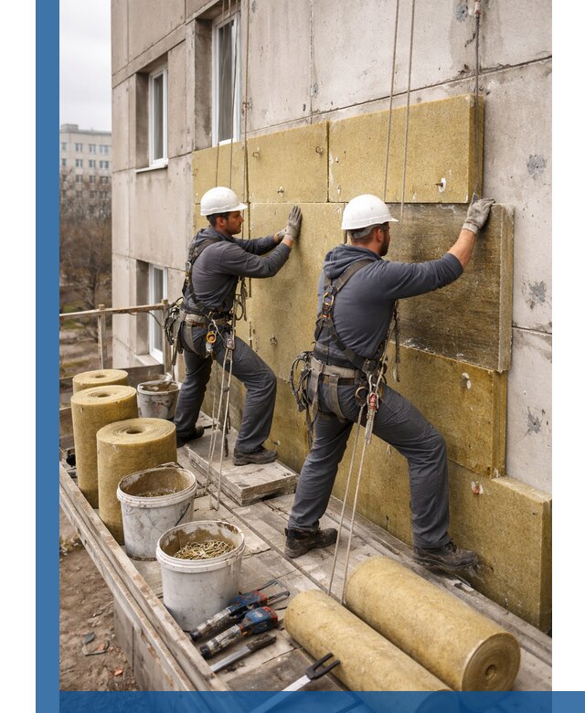 Утепление фасада минватой в Алапаевске под ключ с гарантией