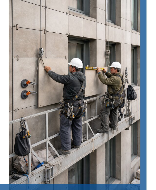 Монтаж керамогранита на фасад в Алапаевске от 2676 р. | ВЫСОТНИК-Лпв