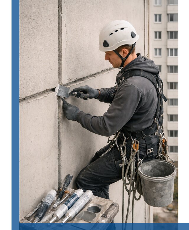Ремонт межпанельных швов в Алапаевске герметизация и восстановление