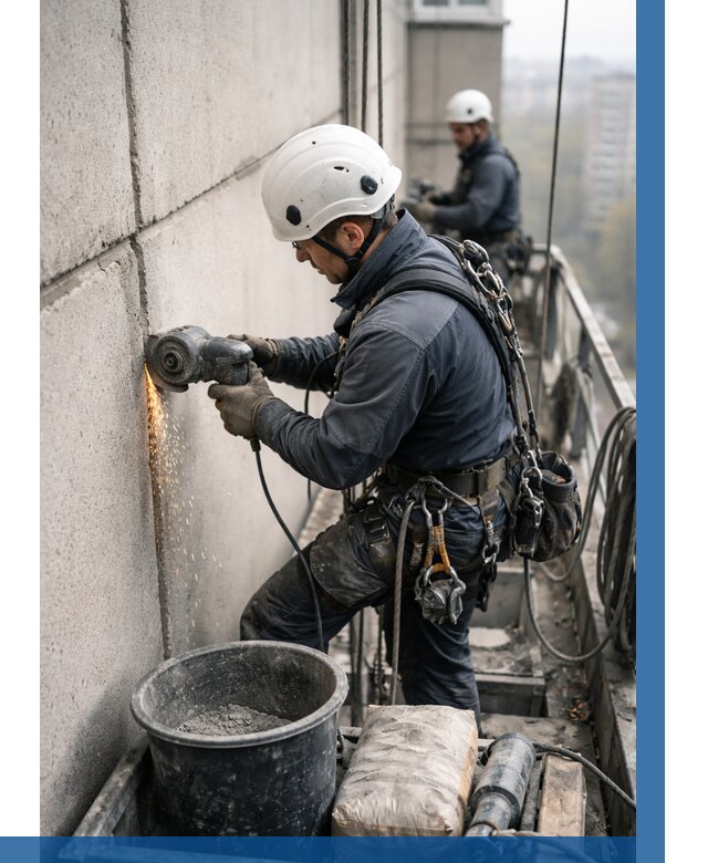 Штробление межпанельных швов в Алапаевске от 1285 р. | ВЫСОТНИК-Лпв