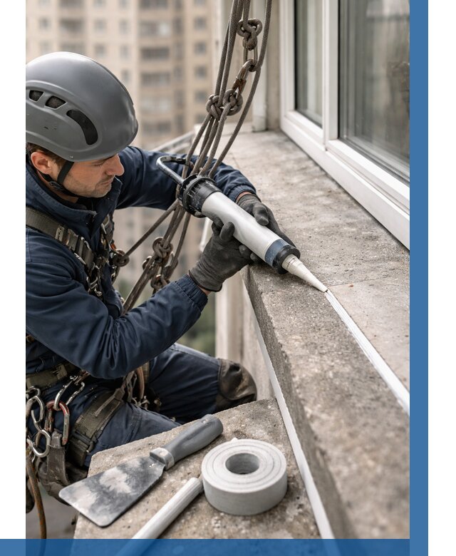 Герметизация балконного козырька в Алапаевске от 4817 р. | ВЫСОТНИК-Лпв