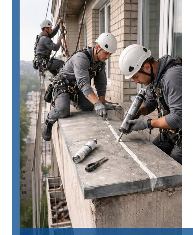 Герметизация балконного козырька в Алапаевске профессионально