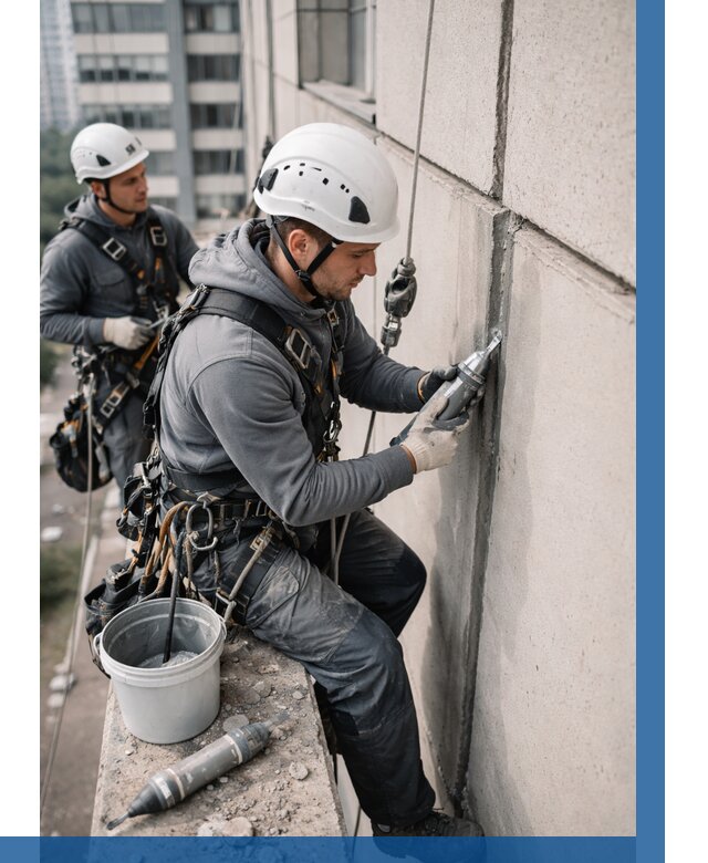 Ремонт деформационных швов здания в Алапаевске от 1071 р. | ВЫСОТНИК-Лпв