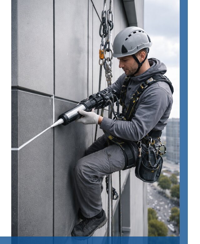 Герметизация стыков фасадных панелей в Алапаевске от 6958 р.| ВЫСОТНИК-Лпв