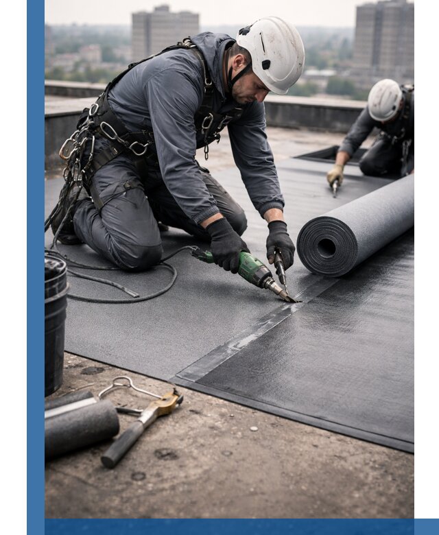 Ремонт мягкой кровли в Алапаевске с выездом промальпинистов