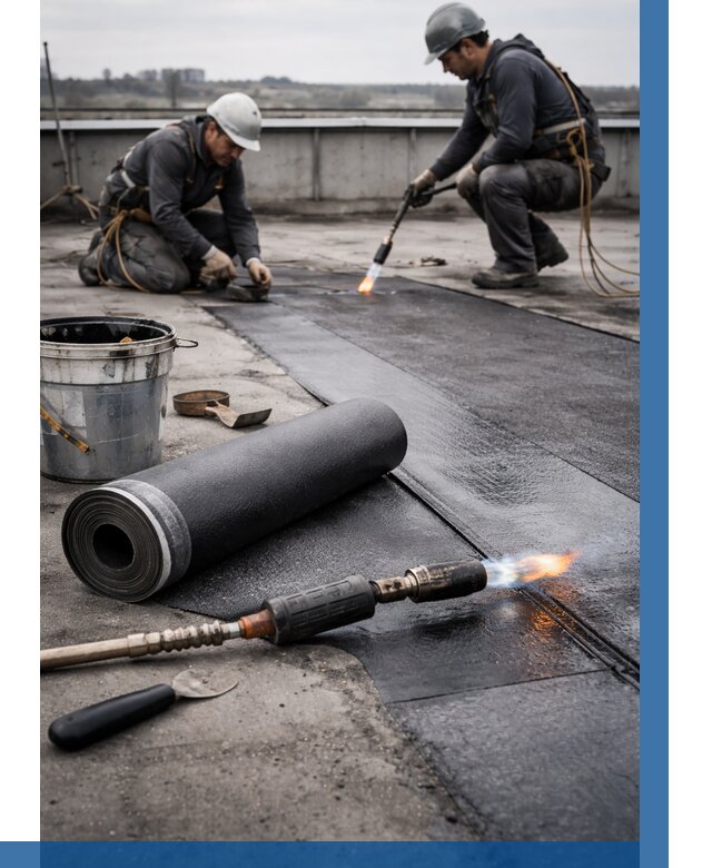 Ремонт рулонной кровли в Алапаевске от 696 р. | ВЫСОТНИК-Лпв