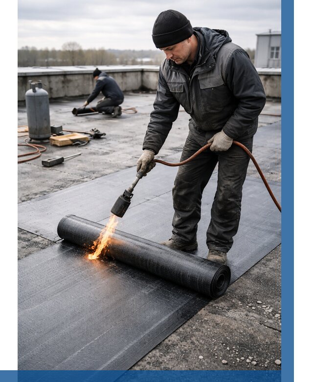 Ремонт наплавляемой кровли в Алапаевске от 749 р. | ВЫСОТНИК-Лпв