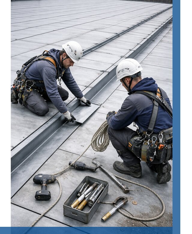 Ремонт фальцевой кровли в Алапаевске от 749 р. | ВЫСОТНИК-Лпв