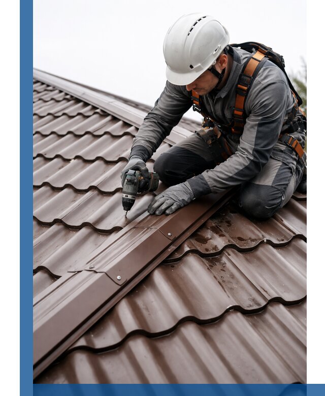 Ремонт металлочерепицы на крыше в Алапаевске профессионально