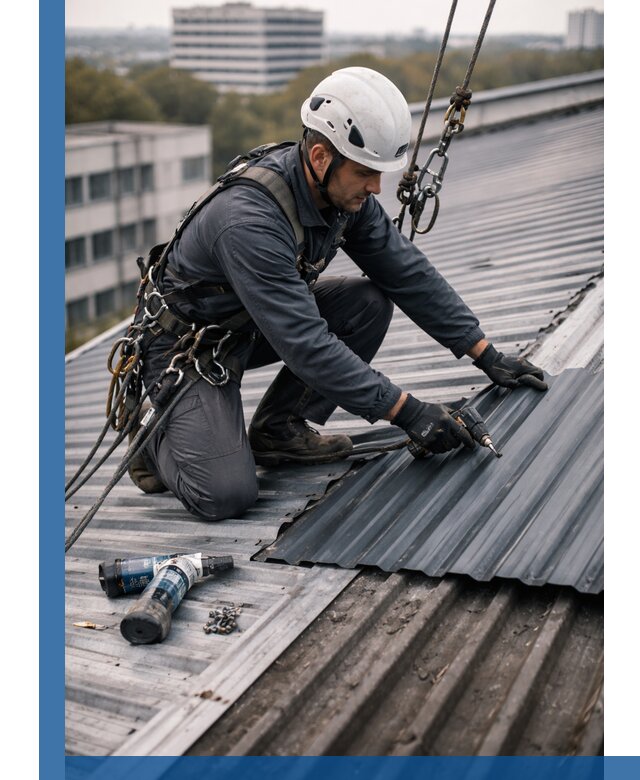 Ремонт профнастила на кровле в Алапаевске, работы под ключ