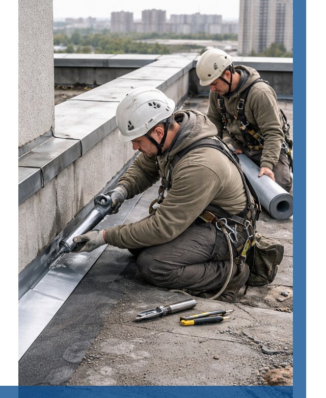 Ремонт кровельных примыканий в Алапаевске от 1285 р. | ВЫСОТНИК-Лпв