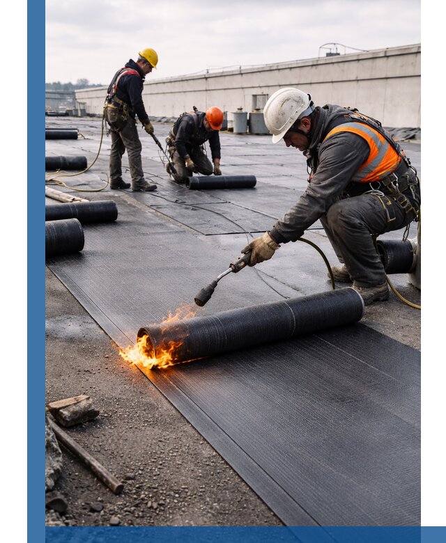 Монтаж наплавляемой кровли в Алапаевске профессионально