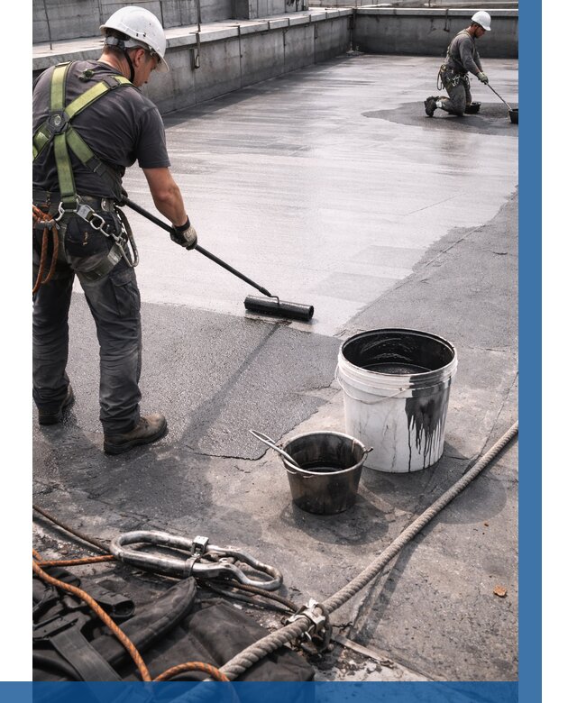 Гидроизоляция кровли жидкой резиной в Алапаевске от 535 р. | ВЫСОТНИК-Лпв