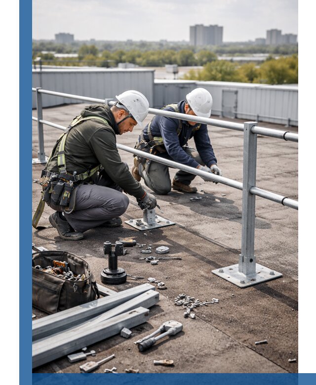 Монтаж кровельного ограждения в Алапаевске под ключ с гарантией