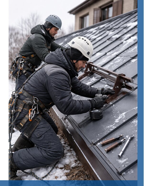 Монтаж снегозадержателей в Алапаевске от 482 р. | ВЫСОТНИК-Лпв