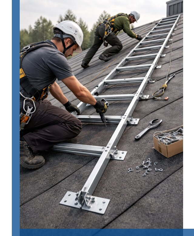 Профессиональный монтаж кровельной лестницы в Алапаевске под ключ