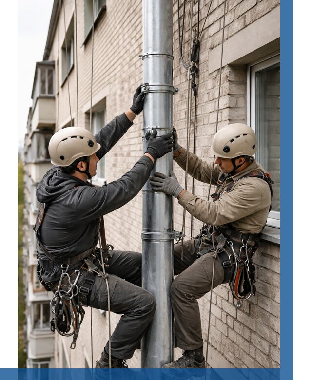 Замена водосточных труб в Алапаевске от 6958 р. | ВЫСОТНИК-Лпв
