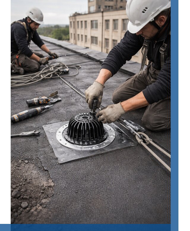 Установка водосточных воронок в Алапаевске цена от 3747 р. | ВЫСОТНИК-Лпв