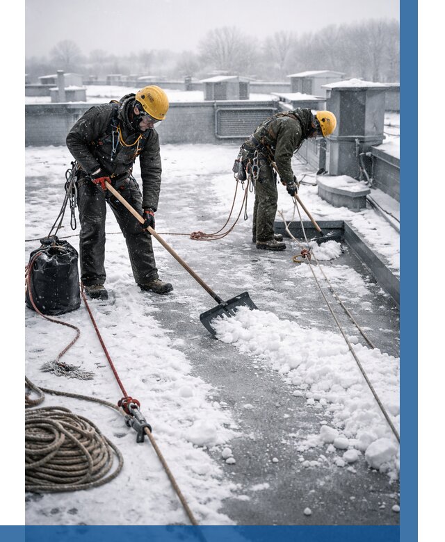 Очистка крыши от снега в Алапаевске от 8029 р. | ВЫСОТНИК-Лпв