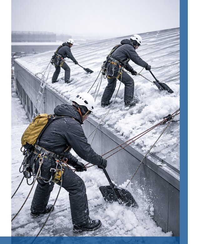 Очистка навесов от снега в Алапаевске от 4817 р. | ВЫСОТНИК-Лпв