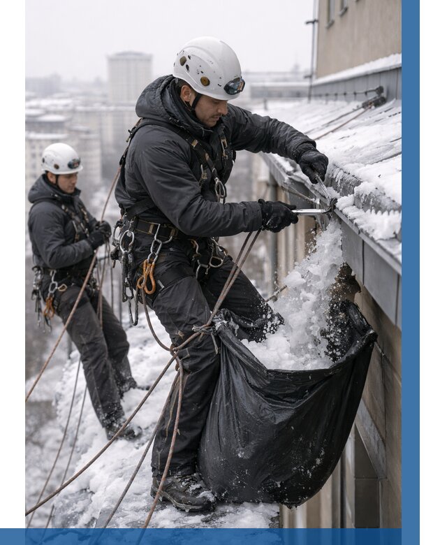 Аварийная очистка крыши в Алапаевске под ключ от 321 р. | ВЫСОТНИК-Лпв