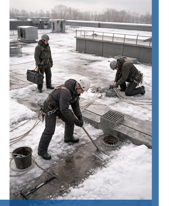 Абонентское обслуживание кровли зимой в Алапаевске от 8564 р. | ВЫСОТНИК-Лпв