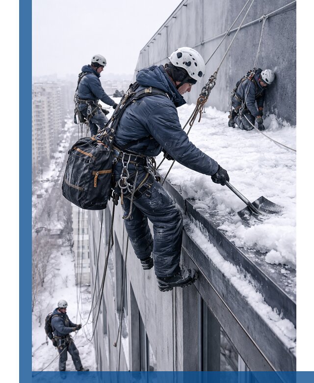 Абонентское обслуживание кровли зимой в Алапаевске регулярный уход