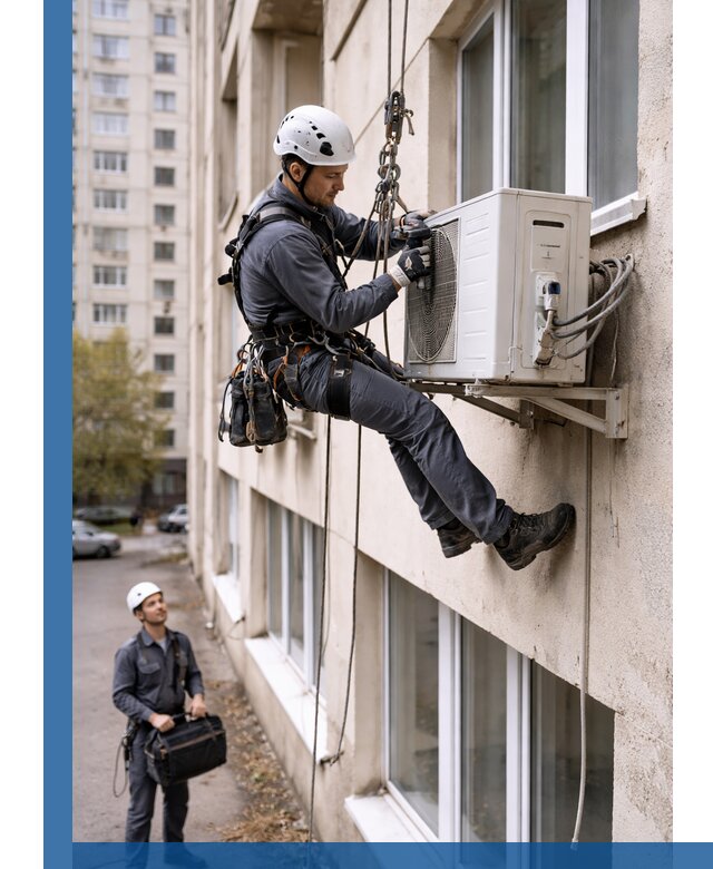 Демонтаж внешнего блока кондиционера в Алапаевске профессионально