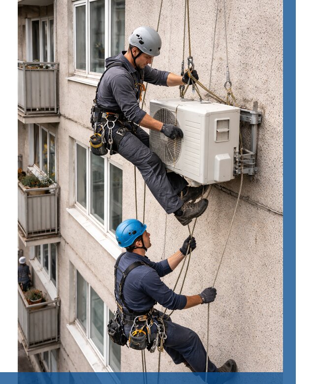 Перенос внешнего блока кондиционера в Алапаевске от 9635 р.| ВЫСОТНИК-Лпв