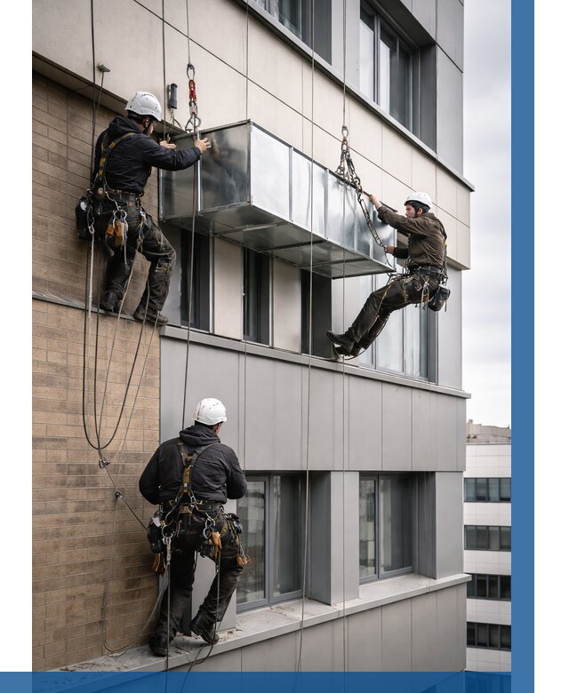 Монтаж воздуховодов на фасаде в Алапаевске от 1606 р. | ВЫСОТНИК-Лпв