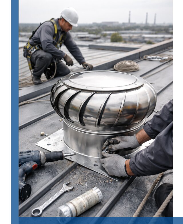 Установка дефлекторов на кровле в Алапаевске профессионально